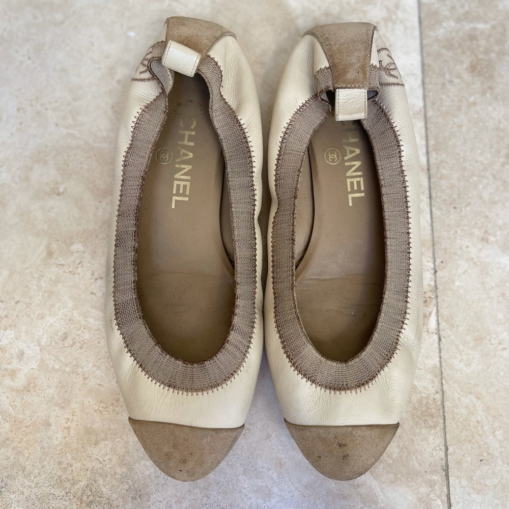 Chanel Beige Flats